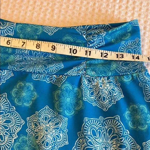 Tranquility by Colorado Clothing A-Line Skirt Set Mini Above Knee Blue Yellow - Picture 11 of 13